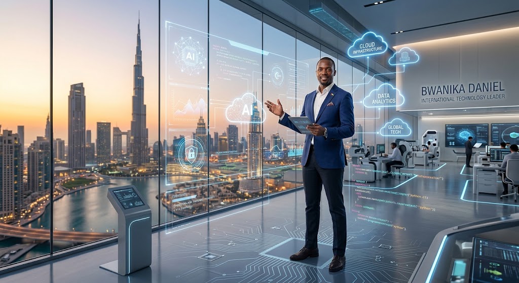 Bwanika Daniel discussing the UAE as a global AI and technology hub